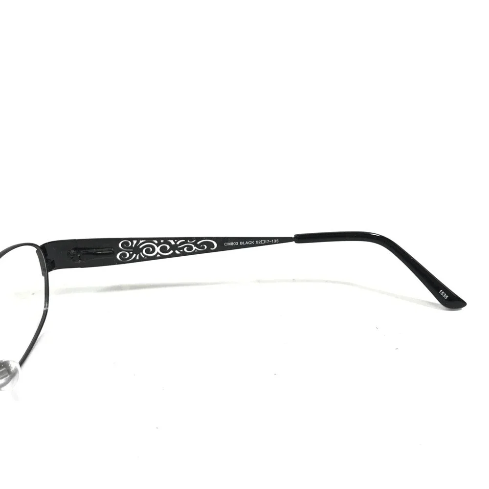 Chelsea Morgan CM803 BLACK Eyeglasses Frames Round Oval Full Rim 52-17-135